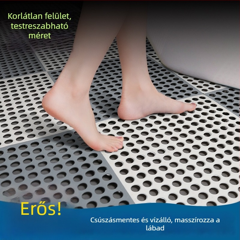 Műanyag összekapcsolható szőnyegek fürdőszobára és konyhába, méretre vágható, csúszásmentes, vízálló
