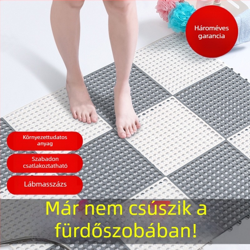 Műanyag összekapcsolható szőnyegek fürdőszobára és konyhába, méretre vágható, csúszásmentes, vízálló