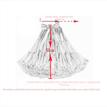 Mengtu felnőtt tütiszoknya hexagonális hálóval, csont nélküli uszállyal, béléssel, ősz 2021