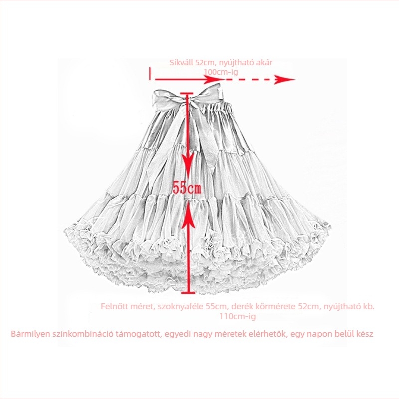 Mengtu felnőtt tütiszoknya hexagonális hálóval, csont nélküli uszállyal, béléssel, ősz 2021
