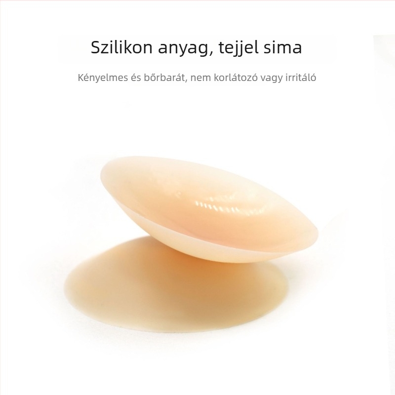 Szilikon öntapadós mellpatch egyszínű, vékony, láthatatlan, nyom nélkül, kerek forma, fényes