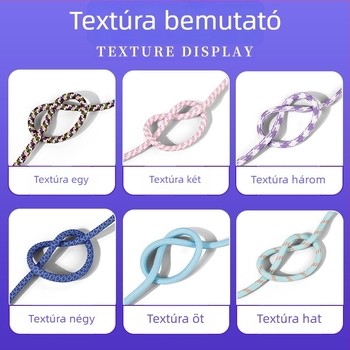 Trendy kézzel készített kulcstartó csomóval, kötött poliészter zsinórral; táskadísz növény mintával, személyre szabott ajándék