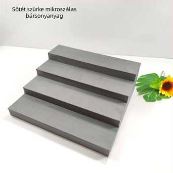 Ötszintes trapéz alakú kijelzőállvány karkötők és szemüvegek számára, fém konstrukció, 2024 tavaszán debütál