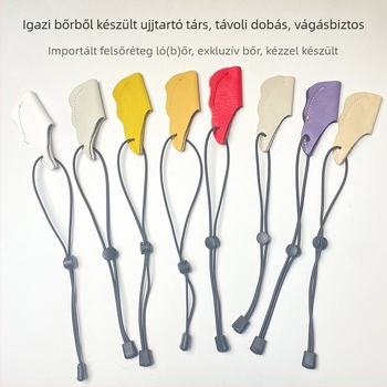 Valódi bőrből készült ujjtvédő kesztyű horgászathoz – csúszásmentes, félujjas kialakítás, monoszínű, uniszex felnőttek