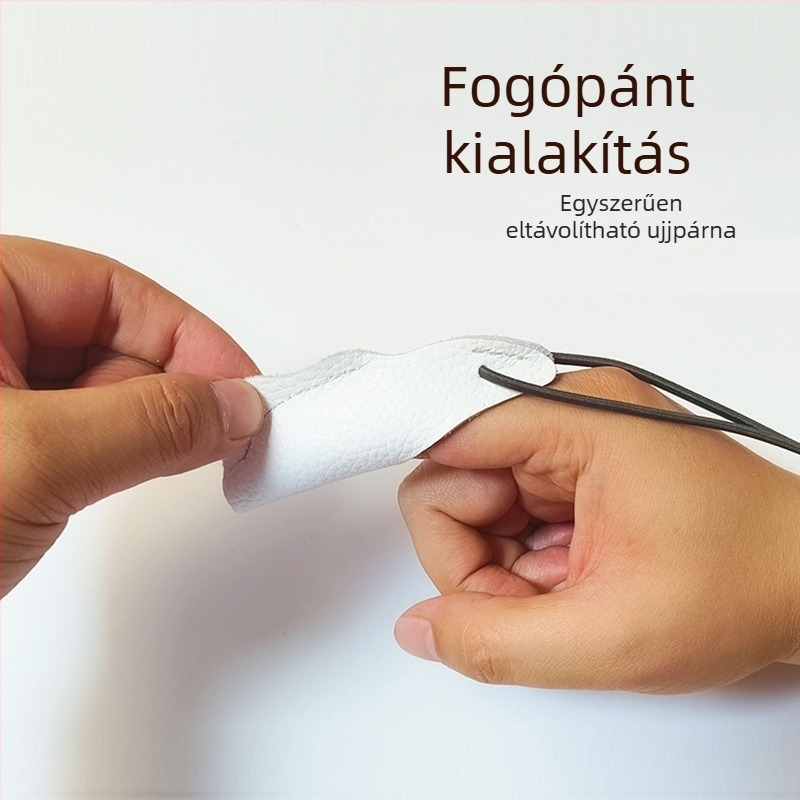 Valódi bőrből készült ujjtvédő kesztyű horgászathoz – csúszásmentes, félujjas kialakítás, monoszínű, uniszex felnőttek