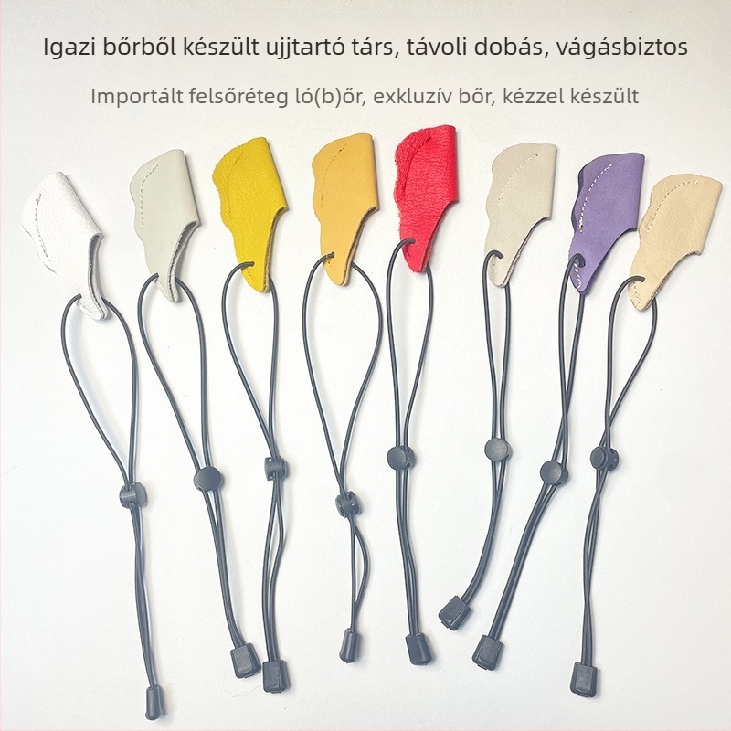 Valódi bőrből készült ujjtvédő kesztyű horgászathoz – csúszásmentes, félujjas kialakítás, monoszínű, uniszex felnőttek