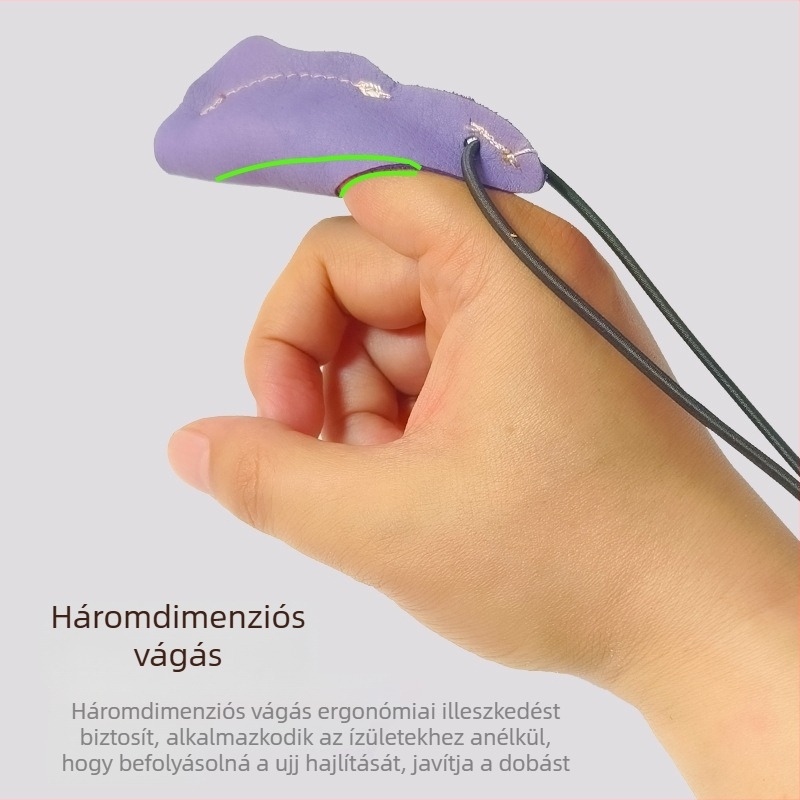 Valódi bőrből készült ujjtvédő kesztyű horgászathoz – csúszásmentes, félujjas kialakítás, monoszínű, uniszex felnőttek