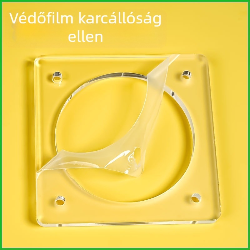 Akrilból készült jelvénykiállítóállvány 9‑rácsos elrendezéssel, három rétegű asztali kijelző, átlátszó 3D kialakítás