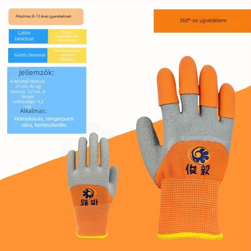 Antong gyermekvédő kesztyűk kertészkedéshez és szabadidős tevékenységekhez - lélegzőek, könnyűek, karcolásállóak