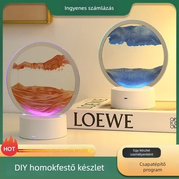 Homokfoltos festés éjszakai fény — DIY készlet üvegből, félig kézi gyártás, polírozott felület, absztrakt modern dekor a nappaliba