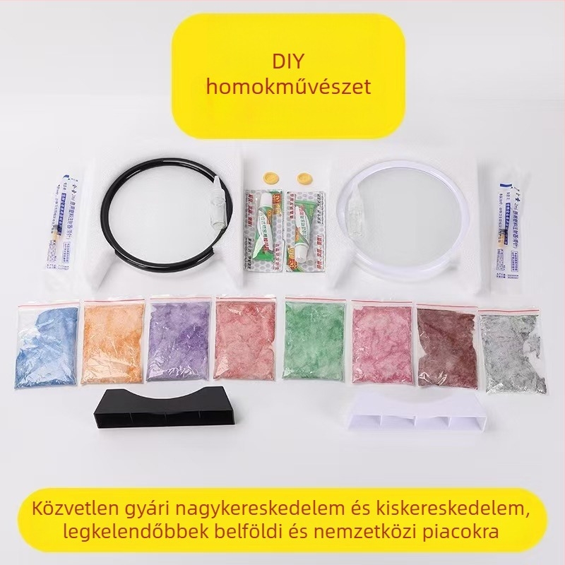 Homokfoltos festés éjszakai fény — DIY készlet üvegből, félig kézi gyártás, polírozott felület, absztrakt modern dekor a nappaliba
