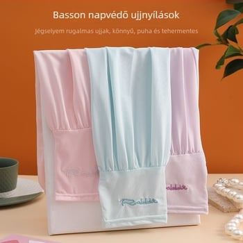 Női Ice Silk karhüvely nyárra: UV-védelem, lélegző, könnyű, laza szabású