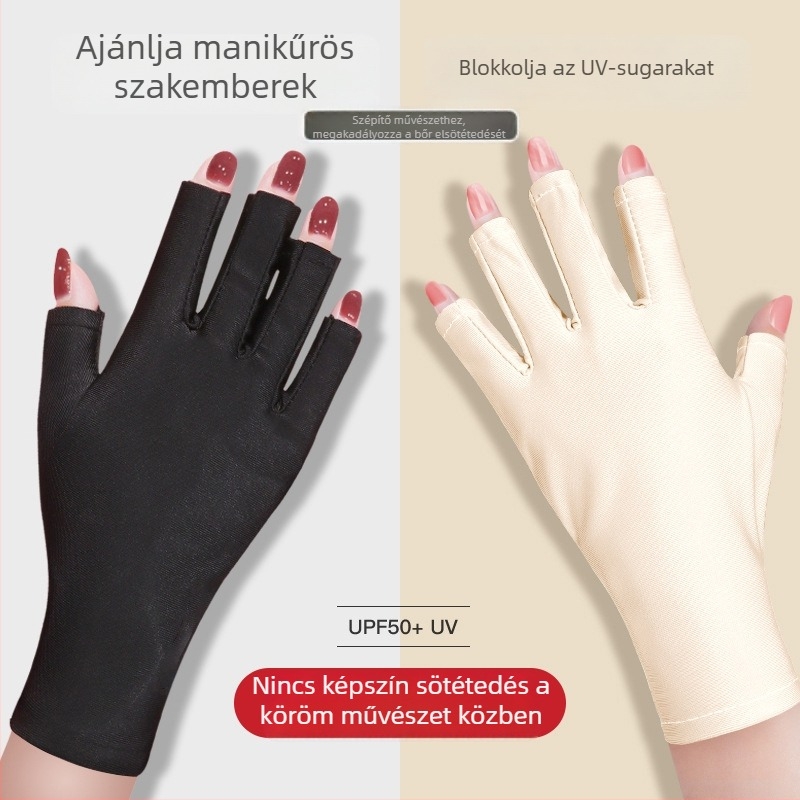 Félujjú manikűrkesztyű UV védelemmel, nejlon anyagból, fő anyag 51–60%, márka Nothing, 2023 tavasza