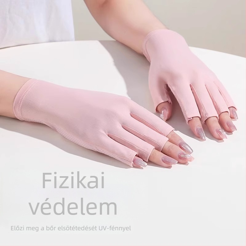 Félujjú manikűrkesztyű UV védelemmel, nejlon anyagból, fő anyag 51–60%, márka Nothing, 2023 tavasza
