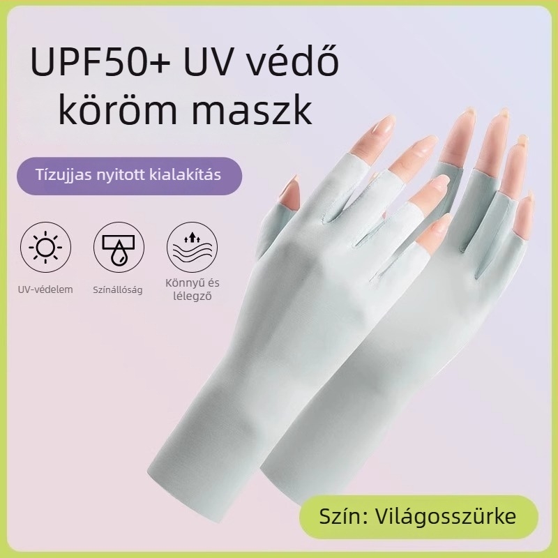 Félujjú manikűrkesztyű UV védelemmel, nejlon anyagból, fő anyag 51–60%, márka Nothing, 2023 tavasza