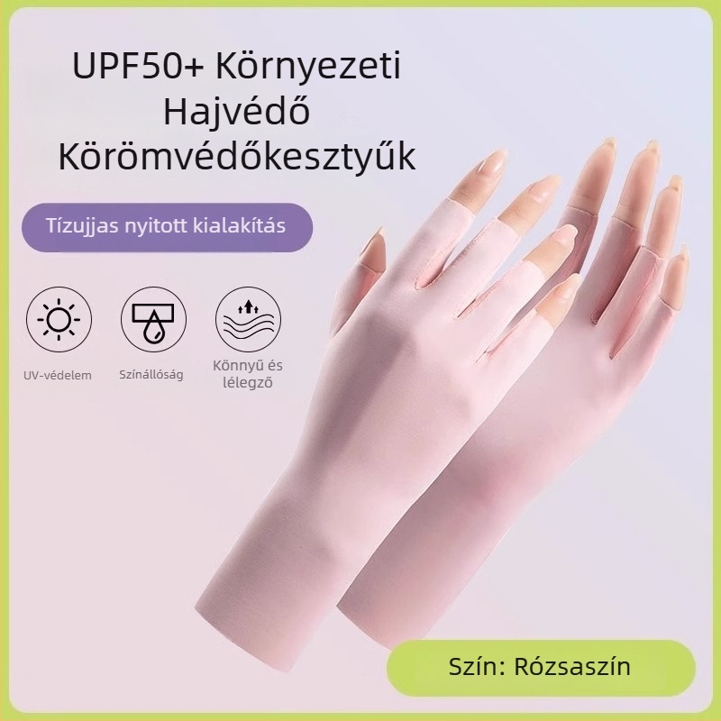 Félujjú manikűrkesztyű UV védelemmel, nejlon anyagból, fő anyag 51–60%, márka Nothing, 2023 tavasza