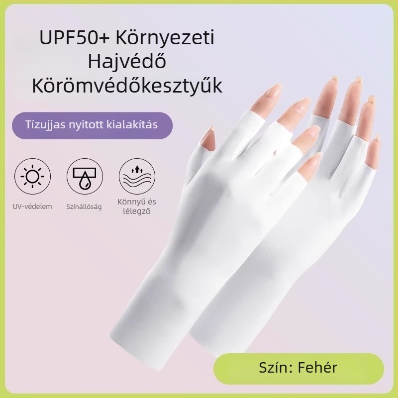 Félujjú manikűrkesztyű UV védelemmel, nejlon anyagból, fő anyag 51–60%, márka Nothing, 2023 tavasza