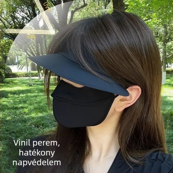Légáteresztő UV-védett teljes arcot takaró maszk nylonból, árnyékoló és porálló