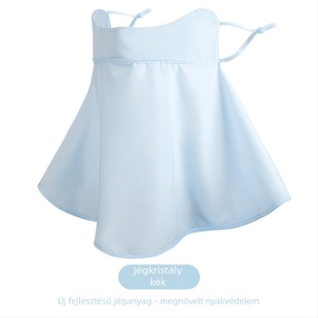 Hosszú arcú napszemvédő maszk nyakvédővel kültéri kerékpározáshoz, ice silk anyag, poliészter 81–95%, nylon ≤10%, lélegző, napvédő, porvédő