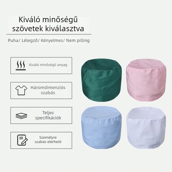 Orvosi sapka uniszex orvosok és ápolók számára, kupolás korona, rövid karimával, pamut kötött anyag, tie-dye felület
