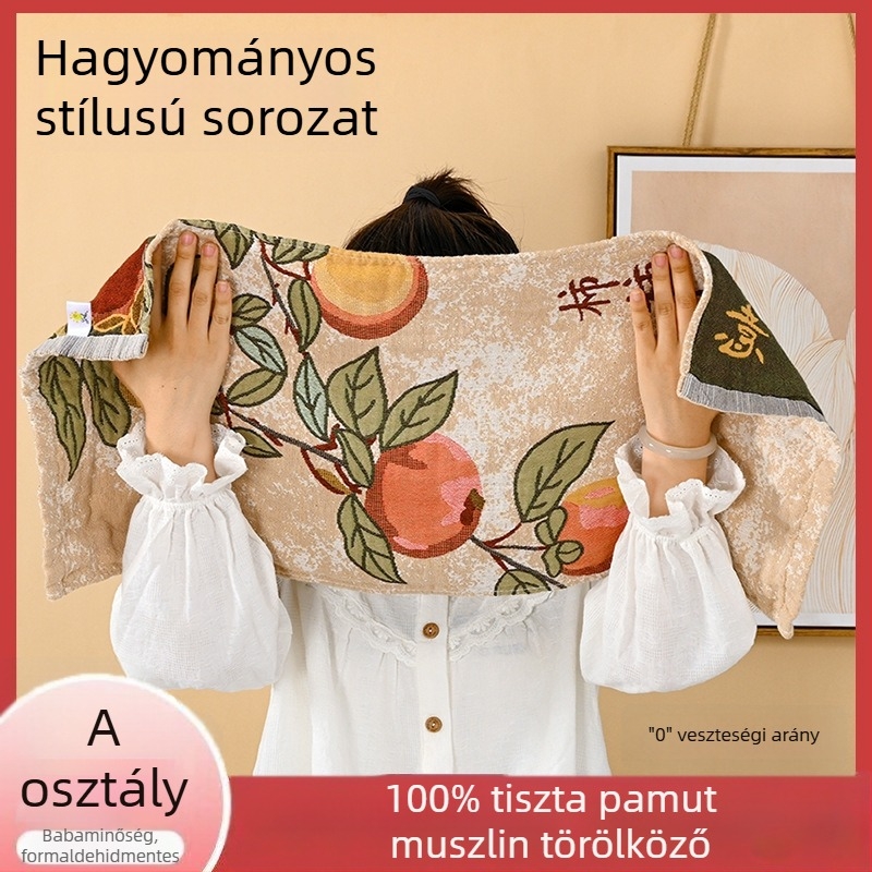 100% pamut géz törölköző arcbőr és test számára, nedvszívó, szöszmentes, felnőtteknek és gyerekeknek