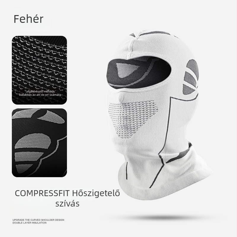 Síeléshez/vezetéshez alkalmas maszk, seamless fej- és nyakfedés, lélegző Nylon/Polyamide anyag, napvédelem, belső sisakbetét