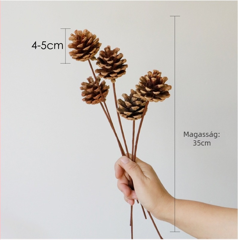 Szárított virágokból álló csokor, Wabi-Sabi stílus, Forget-me-not fajta, színezés nélküli, Opp zacskóban csomagolva