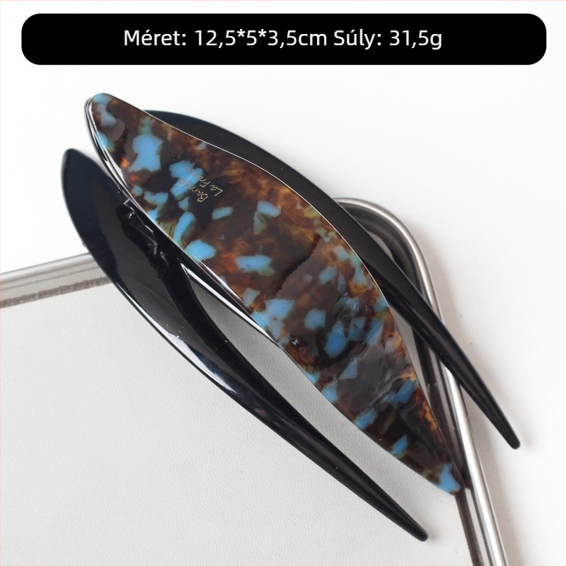Hajcsat acetátból, Swallowtail stílus, Shark Clip, kézzel készített, modell FJ-2861