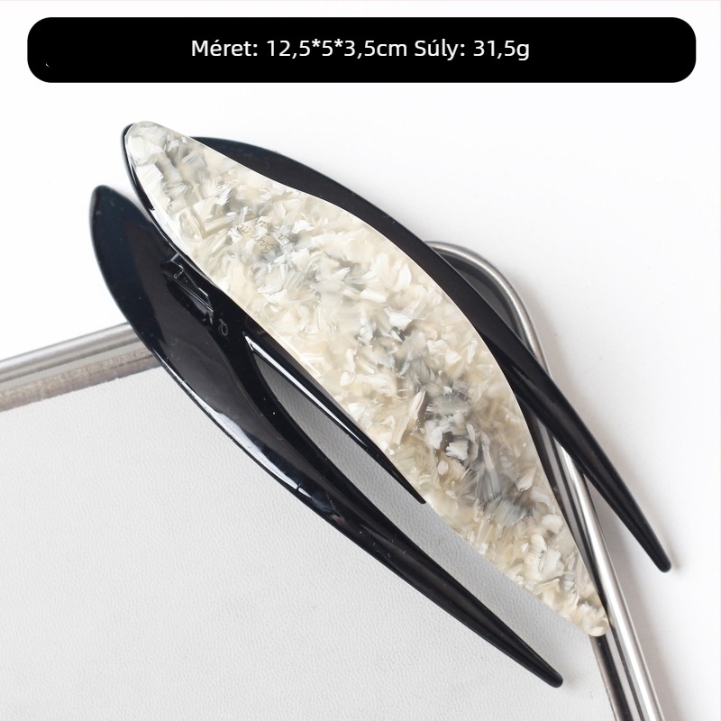 Hajcsat acetátból, Swallowtail stílus, Shark Clip, kézzel készített, modell FJ-2861