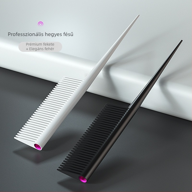 Műanyag széles fogú hajkefe, minimalist design, könnyű használat, ideális göndör hajra