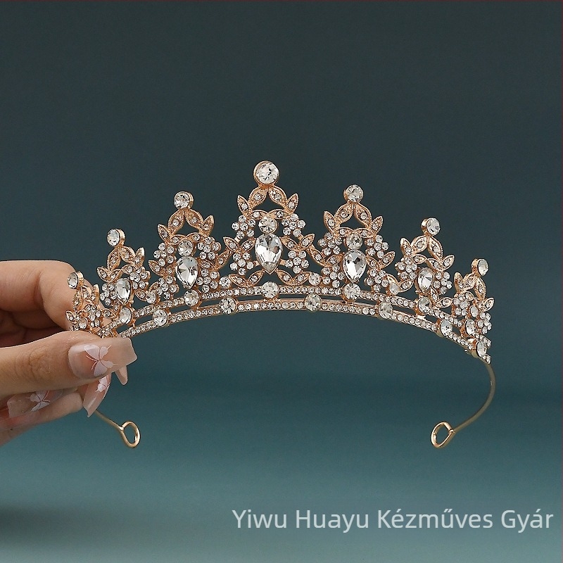 Gyerekeknek szóló fejkoszorú – hercegnő stílusú, ötvözet korona, alkalmas esküvőkre és születésnapokra