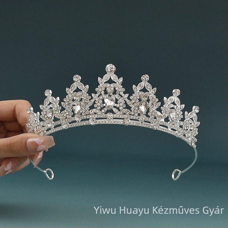Gyerekeknek szóló fejkoszorú – hercegnő stílusú, ötvözet korona, alkalmas esküvőkre és születésnapokra