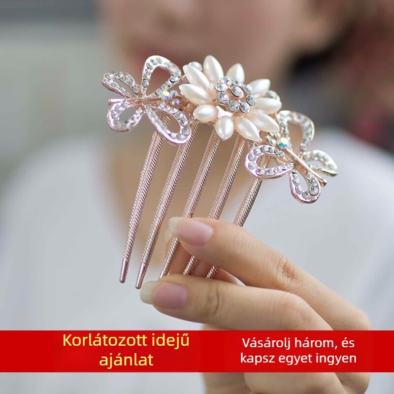 Fejfedél csavaró klipekkel – ötvözet aranyozással/ezüstözéssel, cinkötvözet bevésés, japán-koreai friss és édes stílus