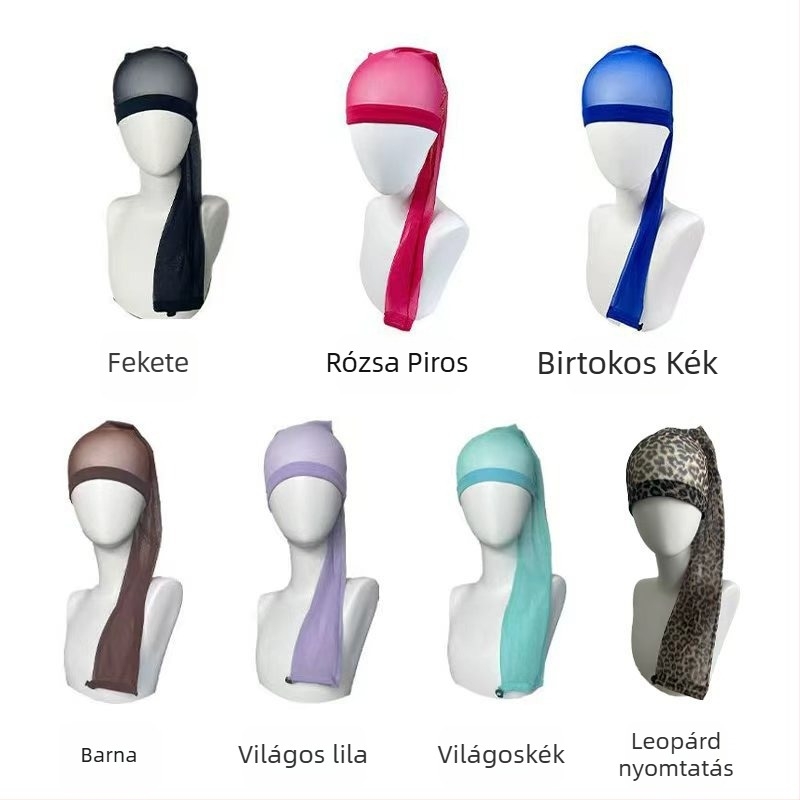 Hálós paróka sapka, horgolt hálóval, állítható hosszú sapka BH-088 fonott hajhoz
