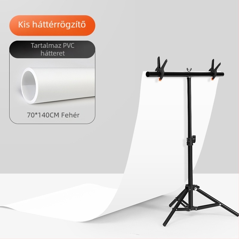 Háttértartó acél váz és PVC háttérrel termékfotózáshoz; súly 1,2 kg; márka Refutuna/ruifutu
