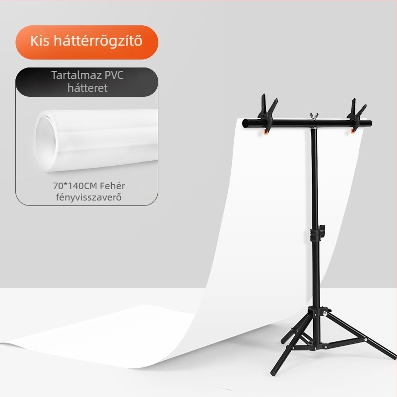 Háttértartó acél váz és PVC háttérrel termékfotózáshoz; súly 1,2 kg; márka Refutuna/ruifutu