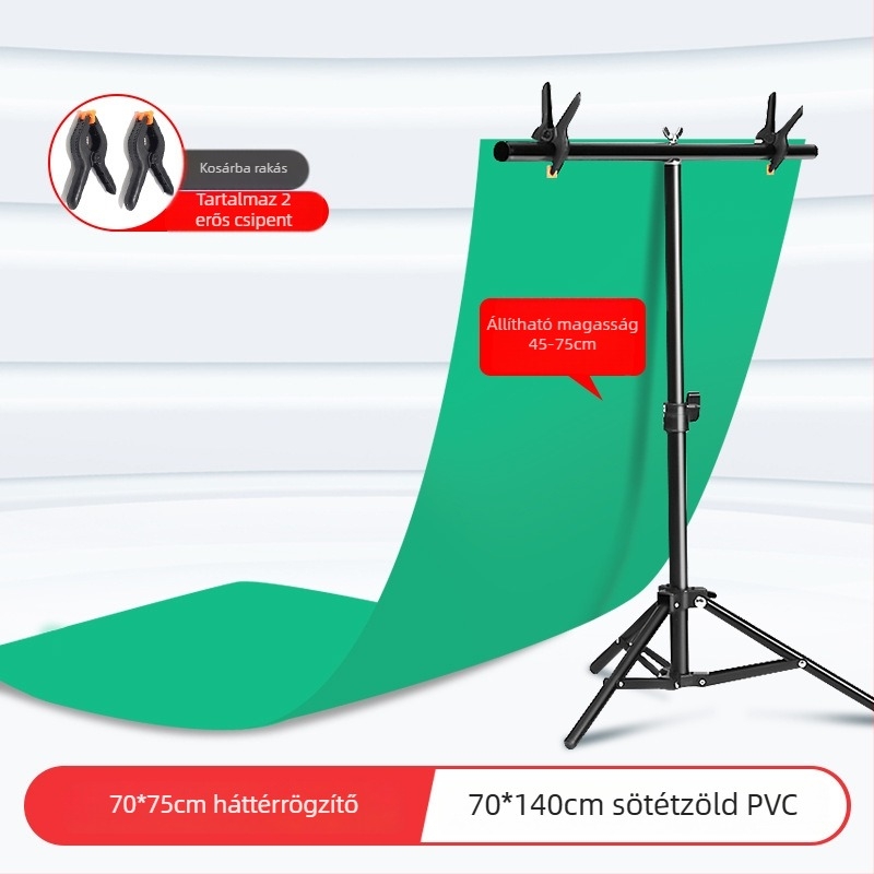 Háttértartó acél váz és PVC háttérrel termékfotózáshoz; súly 1,2 kg; márka Refutuna/ruifutu