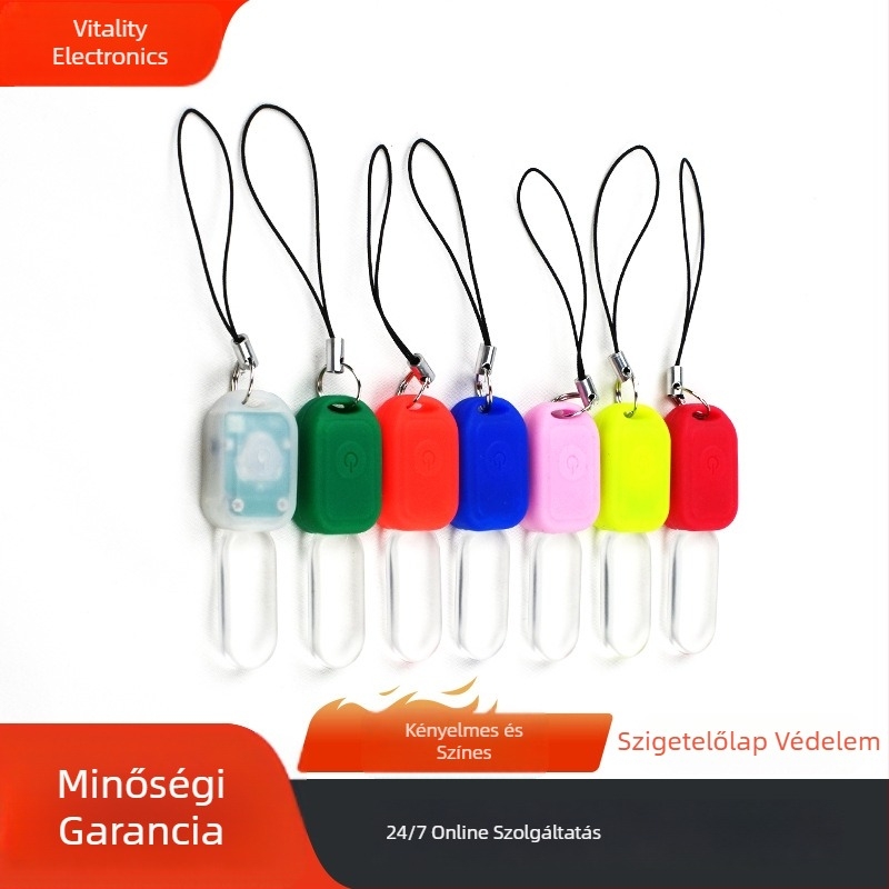 LED világító medál – Kültéri hordozható figyelmeztető fény, hátizsák kulcstartó, műanyag medál, HL043