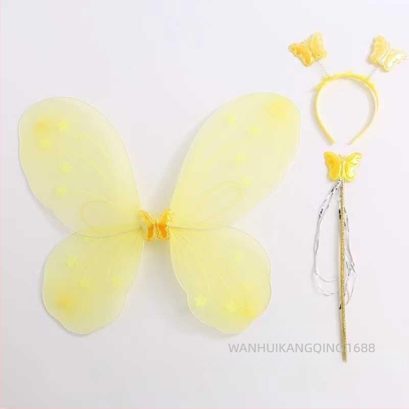 Gyermekeknek szóló Angyali Szárnyak – Pillangó-szárnyak előadásokhoz és hercegnő jelmezekhez (Kor: 0–3 év; Anyag: Egyéb; 3C: elektromos játék 14 év alatt)