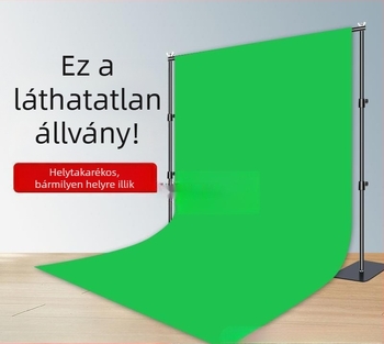 Chromakey textil hátfal hordozható állvánnyal, megerősített kivitel