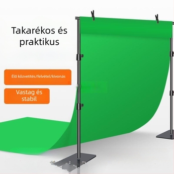 Chromakey textil hátfal hordozható állvánnyal, megerősített kivitel