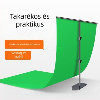 Chromakey textil hátfal hordozható állvánnyal, megerősített kivitel