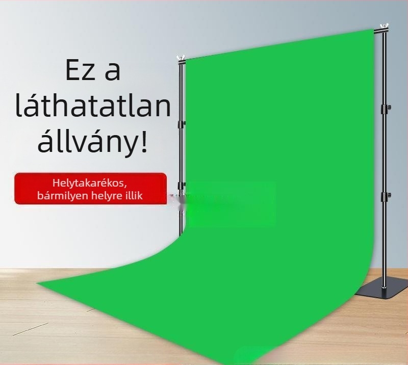 Chromakey textil hátfal hordozható állvánnyal, megerősített kivitel