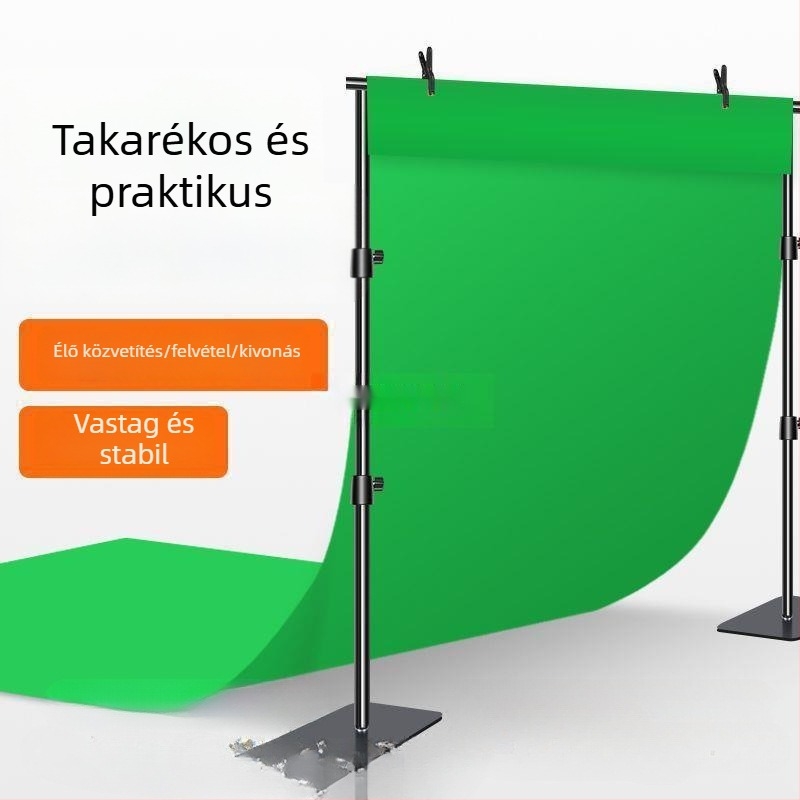 Chromakey textil hátfal hordozható állvánnyal, megerősített kivitel