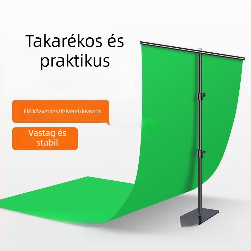 Chromakey textil hátfal hordozható állvánnyal, megerősített kivitel