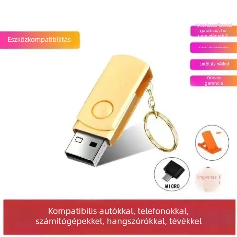Autóba illő USB Flash Drive MP3 — Modell 411, kapacitás 128 millió, MP3 lejátszás
