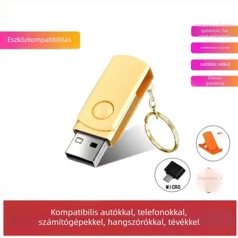 Autóba illő USB Flash Drive MP3 — Modell 411, kapacitás 128 millió, MP3 lejátszás