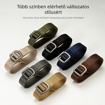 Férfiaknak vászonöv, mindennapi taktikai szövött öv (Anyag: vászon; Csatt anyaga: ötvözet; Csatt mód: japán gomb; Szélesség: 2–4 cm; Felületkezelés: elektropolírozás, lézeres, kefés)