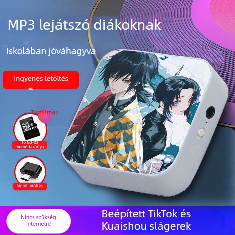 Bluetooth MP3-lejátszó diákoknak – hordozható eszköz zenehallgatásra és angol hallgatásra, középiskolásoknak