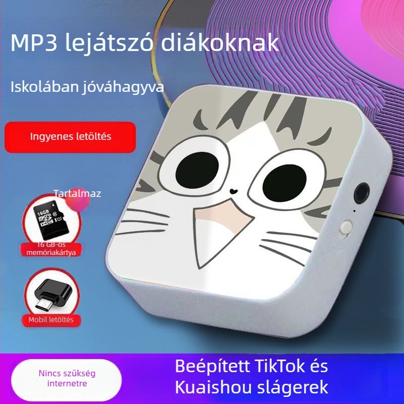 Bluetooth MP3-lejátszó diákoknak – hordozható eszköz zenehallgatásra és angol hallgatásra, középiskolásoknak